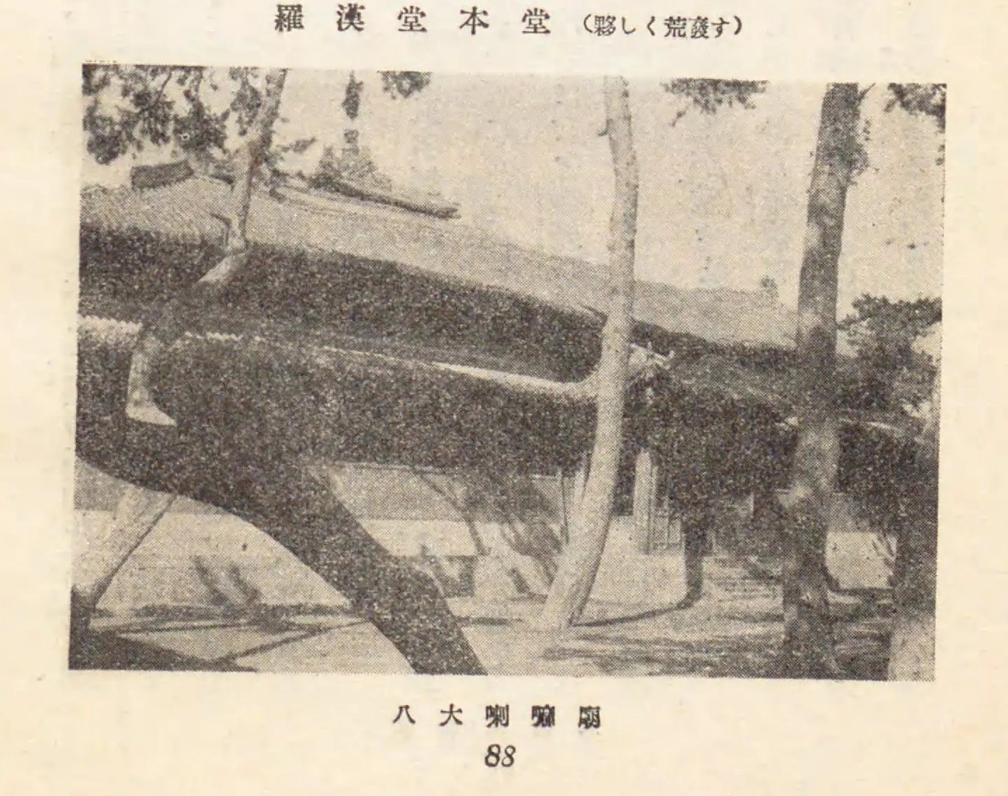 院内人物与木制设施