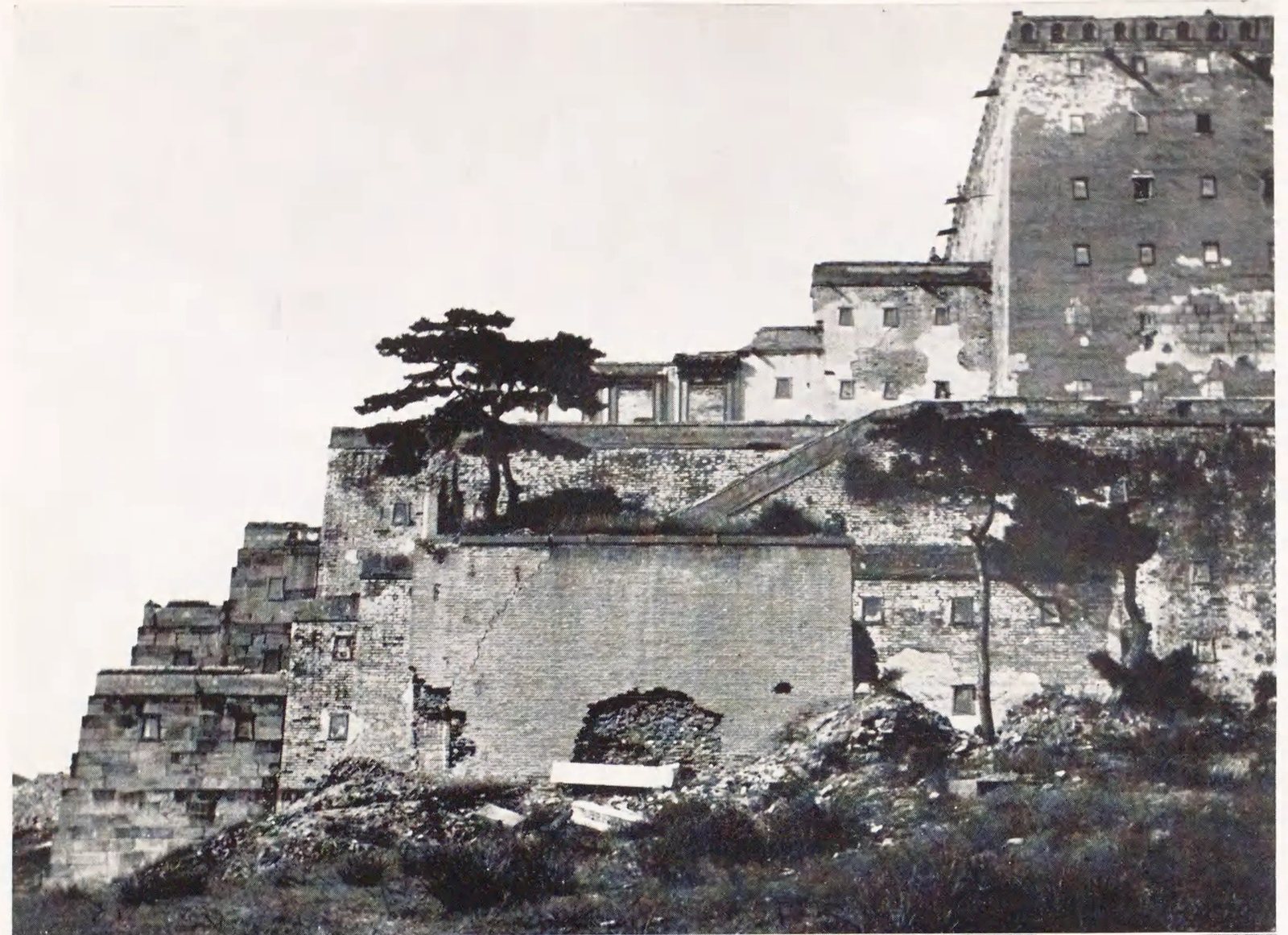 高台寺院建筑侧景