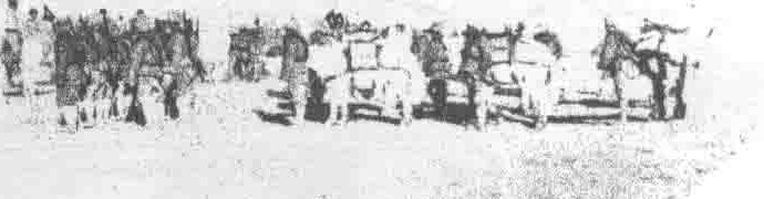 中国骑兵前往驻地