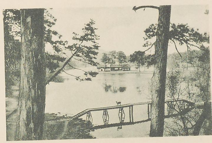 热河行宫湖景与桥亭