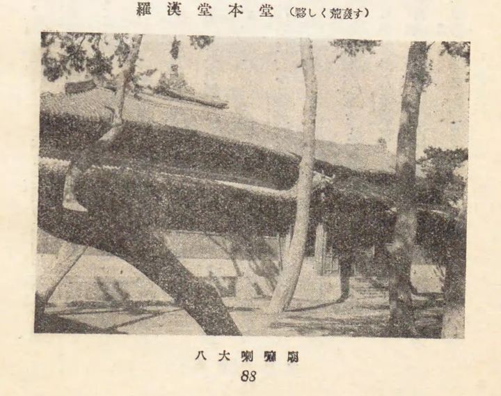 院内人物与木制设施