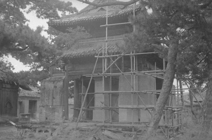 承德佛寺脚手架